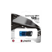 Kingston Technology DataTraveler 80 USB flash drive 128 GB USB Type-C 3.2 Gen 1 (3.1 Gen 1) Zwart, Blauw - thumbnail