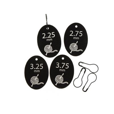 Needle Tag voor Haken maat 2,25 - 2,75 - 3,25 - 3,75 - 2 stuks per maat Needle Tag voor Haken maat 2,25 - 2,75 - 3,25 - 3,75 - 2 stuks per maat