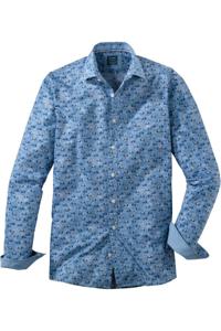 OLYMP Casual Modern Fit Overhemd blauw, Motief