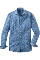 OLYMP Casual Modern Fit Overhemd blauw, Motief - thumbnail