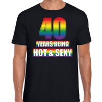 Hot en sexy 40 jaar verjaardag cadeau t-shirt zwart voor heren - Gay/ LHBT kleding / outfit - thumbnail