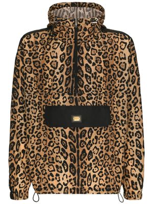 Dolce & Gabbana veste à imprimé léopard - Marron