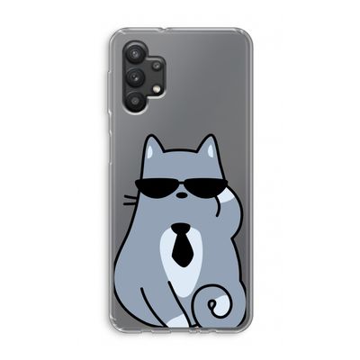 Cool cat: Samsung Galaxy A32 5G Transparant Hoesje