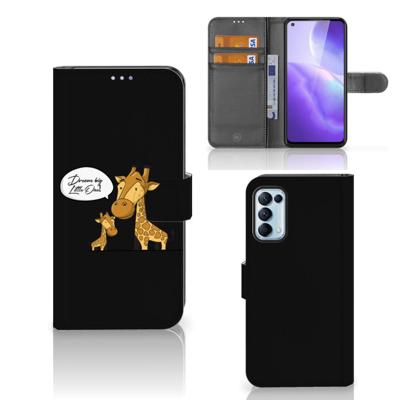 OPPO Find X3 Lite Leuk Hoesje Giraffe OPPO Find X3 Lite Leuk Hoesje Giraffe