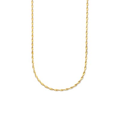 Ketting zilver goudkleurig 2,7 mm 42 + 3 cm