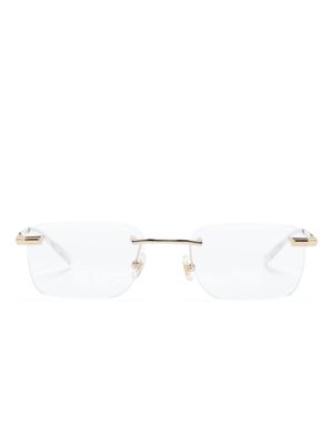 Montblanc lunettes de vue à monture rectangulaire MB0279O - Or