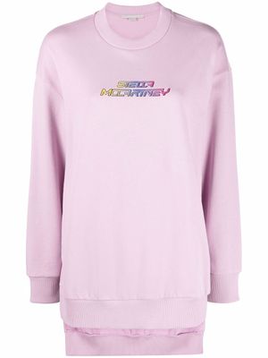 Stella McCartney sweat à logo imprimé - Rose