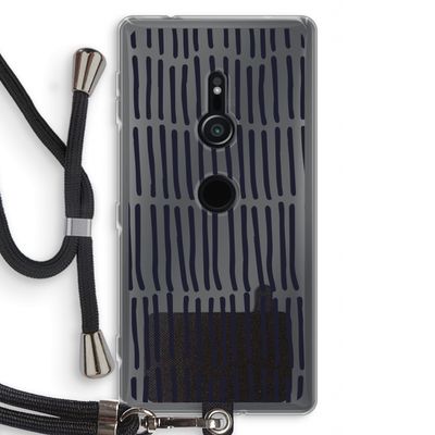 Moroccan stripes: Sony Xperia XZ2 Transparant Hoesje met koord