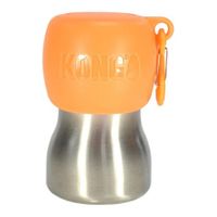 H2o drinkfles rvs oranje - thumbnail