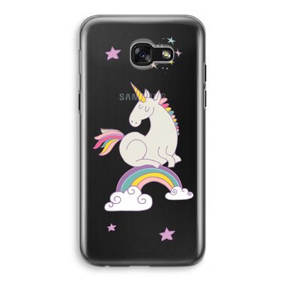 Regenboog eenhoorn: Samsung Galaxy A5 (2017) Transparant Hoesje