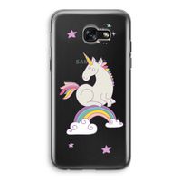 Regenboog eenhoorn: Samsung Galaxy A5 (2017) Transparant Hoesje