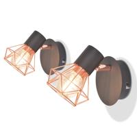 VidaXL Wandlampen 2 st met led 8 w