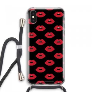 Lips: iPhone XS Max Transparant Hoesje met koord