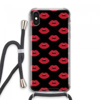 Lips: iPhone XS Max Transparant Hoesje met koord
