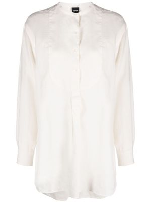 ASPESI chemise en lin à design sans col - Tons neutres