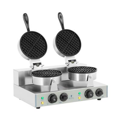 Wafelijzer - 2 x 1300 watt - Rond