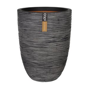 Vaas eleg laag rib NL 36x47 antraciet - Capi europe