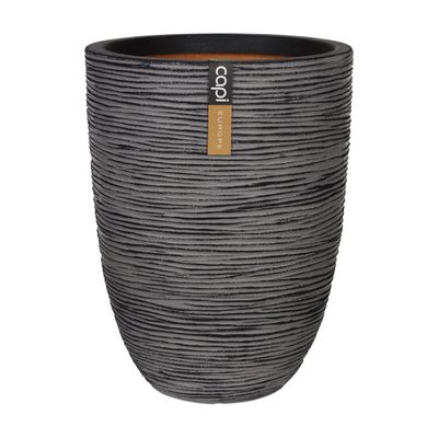 Vaas eleg laag rib NL 36x47 antraciet - Capi europe