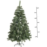 Mini kunst kerstboom 60 cm met warm witte verlichting - thumbnail