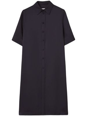 Jil Sander robe-chemise mi-longue à manches courtes - Bleu
