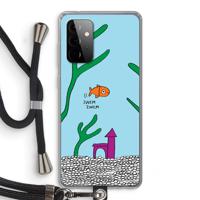 Aquarium: Samsung Galaxy A72 5G Transparant Hoesje met koord
