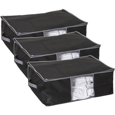 3x Stuks dekbed/kussen opberghoes zwart met vacuumzak 60 x 44 x 25 cm 3x Stuks dekbed/kussen opberghoes zwart met vacuumzak 60 x 44 x 25 cm