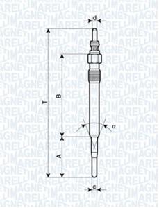 Gloeibougie MAGNETI MARELLI, Spanning (Volt)12V, u.a. für Audi, VW, Skoda