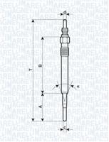 Gloeibougie MAGNETI MARELLI, Spanning (Volt)12V, u.a. für Audi, VW, Skoda - thumbnail