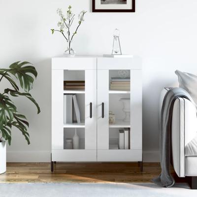 Dressoir 69,5x34x90 cm bewerkt hout hoogglans wit