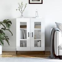 Dressoir 69,5x34x90 cm bewerkt hout hoogglans wit