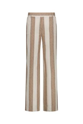 Lexie pinstripe trousers - latte/ecru - 13637