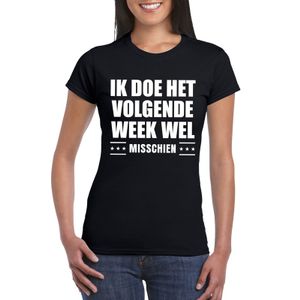 Zwart ik doe het volgende week wel shirt voor dames