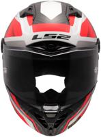 LS2 integraalhelm "ff805 thunder carbon gp raute" helmet ff805 thunder gp rhombus white/red size