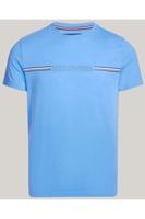 Tommy Hilfiger Regular Fit T-Shirt ronde hals blauw, Effen