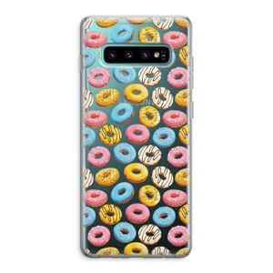 Pink donuts: Samsung Galaxy S10 Plus Transparant Hoesje