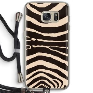Arizona Zebra: Samsung Galaxy S7 Transparant Hoesje met koord
