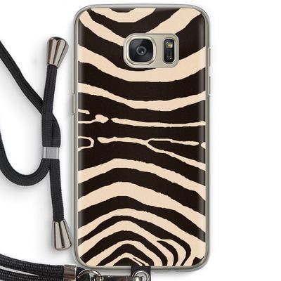 Arizona Zebra: Samsung Galaxy S7 Transparant Hoesje met koord