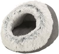 Trixie Kattenmand iglo harvey grijs / wit-zwart