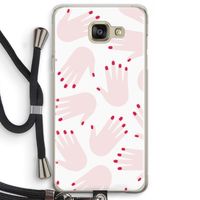 Hands pink: Samsung Galaxy A5 (2016) Transparant Hoesje met koord