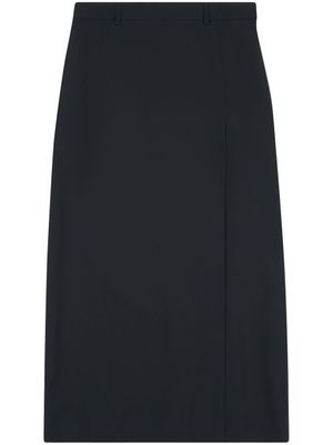 Balenciaga jupe mi-longue à fente - Noir