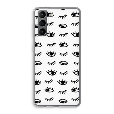 Eye pattern #2: Samsung Galaxy S21 Transparant Hoesje