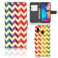 Samsung Galaxy A30 | Telefoon Hoesje | Zigzag Multi Color