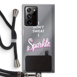 Sparkle quote: Samsung Galaxy Note 20 Ultra / Note 20 Ultra 5G Transparant Hoesje met koord