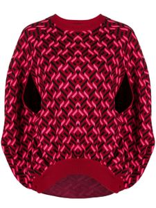 Versace cape La Greca en jacquard - Rouge