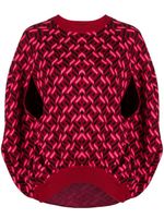 Versace cape La Greca en jacquard - Rouge