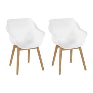 Hartman Sophie Studio Teak Tuinstoel - Set van 2 - Wit