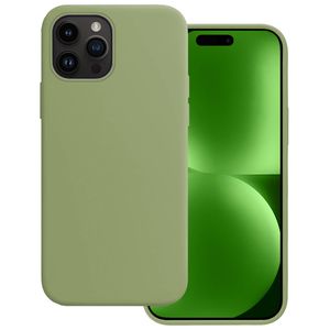 Basey Apple iPhone 15 Pro Hoesje Siliconen Hoes Case Cover -Groen