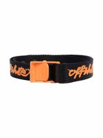 Off-White Kids ceinture à logo Script imprimé - Noir