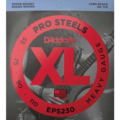 D'Addario EPS230 XL ProSteels Bassnaren (55-110) Heavy D'Addario EPS230 XL ProSteels Bassnaren (55-110) Heavy