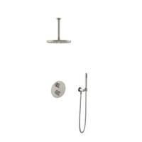 Hotbath Buddy - Inbouw Regendoucheset - Thermostatisch - Plafondbuis 30 cm - Hoofddouche 300 mm - Staafhanddouche - met 2-Weg Stop-Omstel - Waterbesparend - V02